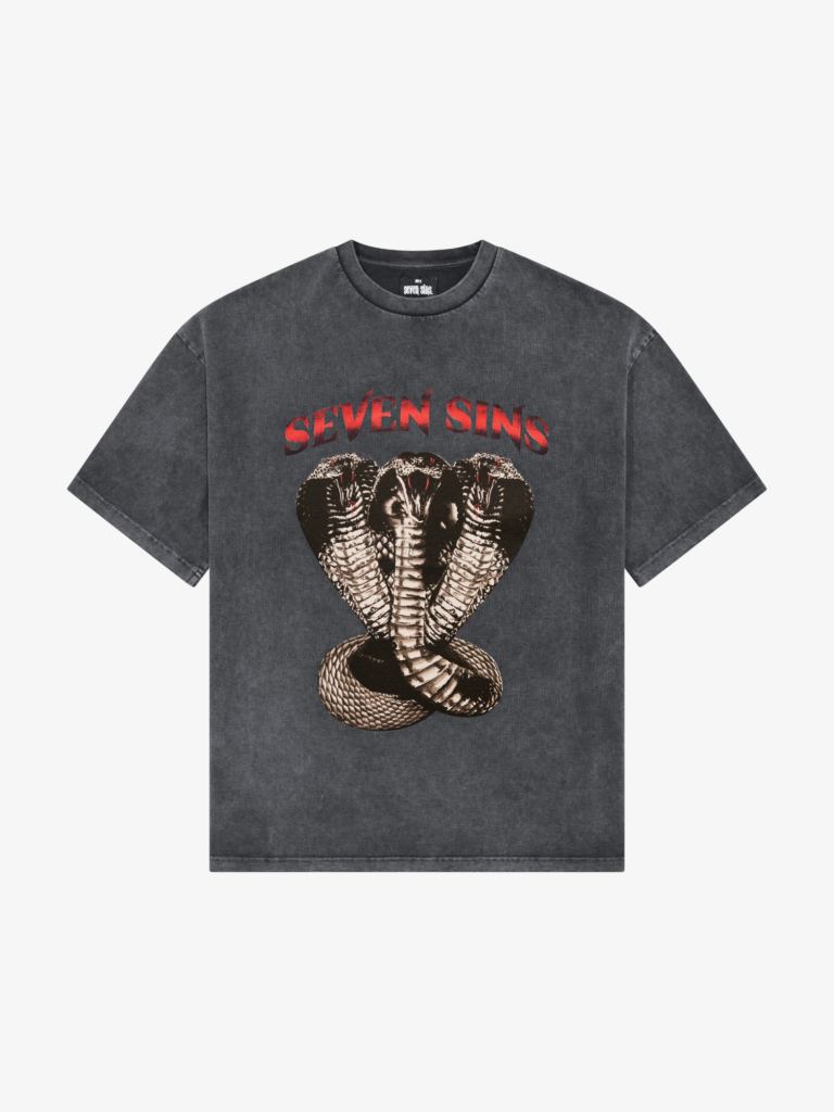cobra washed black t-shirt front