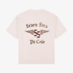 back of seven sins pit crüe white t shirt flat