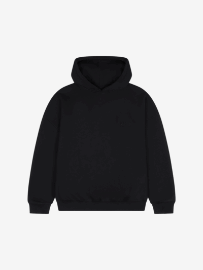 Seven Sins Text Flat lay Front black Hoodie
