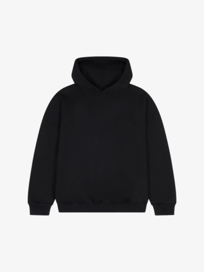 Seven Sins Text Flat lay Front black Hoodie