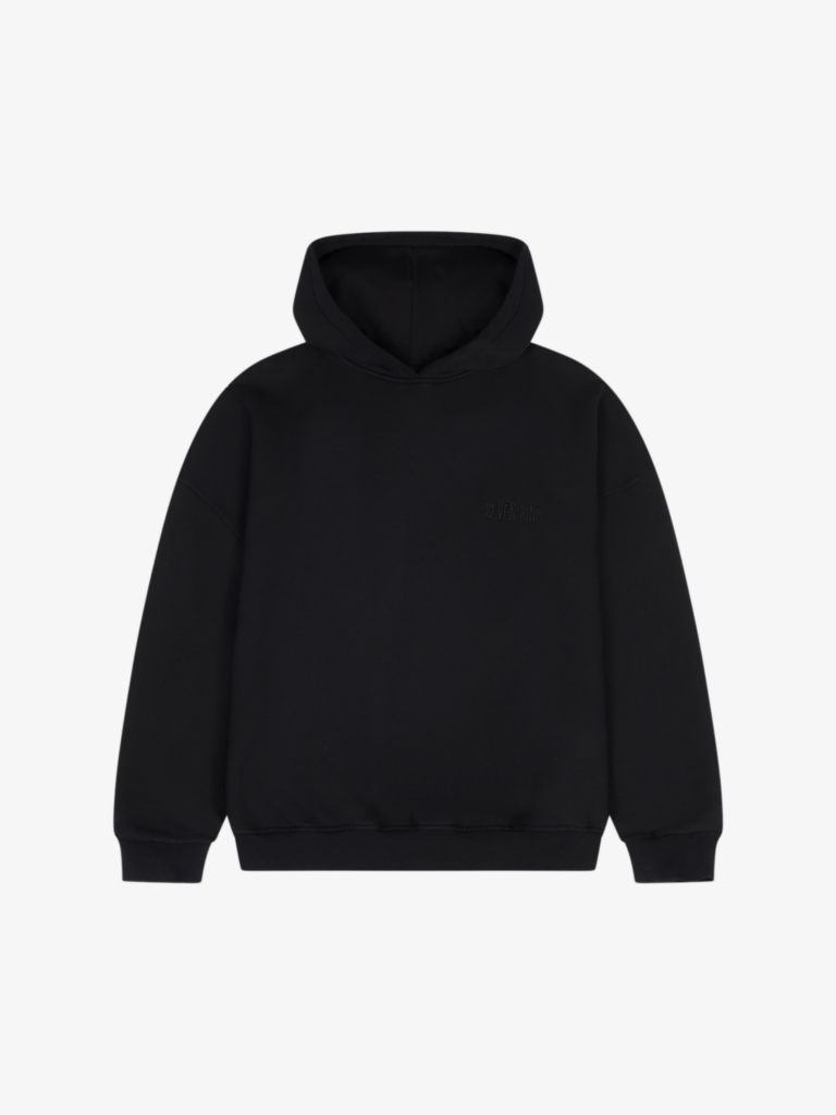 Seven Sins Text Flat lay Front black Hoodie
