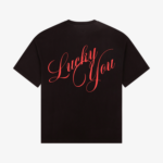 back of seven sins lucky you black t-shirt flat