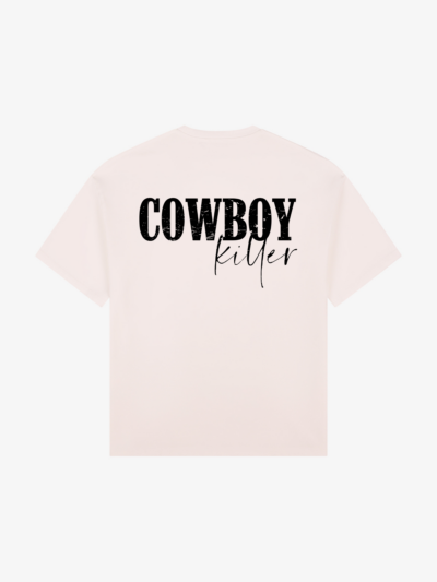 back of seven sins cowboy killer t-shirt white flat