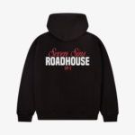 back of seven sins roadhouse black hoodie flat